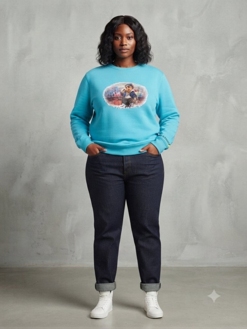 Custom Design Crewneck Ladies Sweater